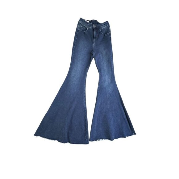 WE THE FREE people CRVY bell bottom jeans size 26 lace up detail in back - Picture 9 of 9